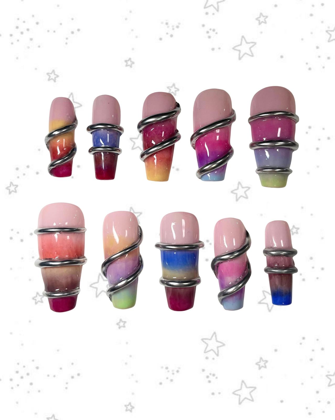 Silver Muse - (L) Press On Tırnak Seti